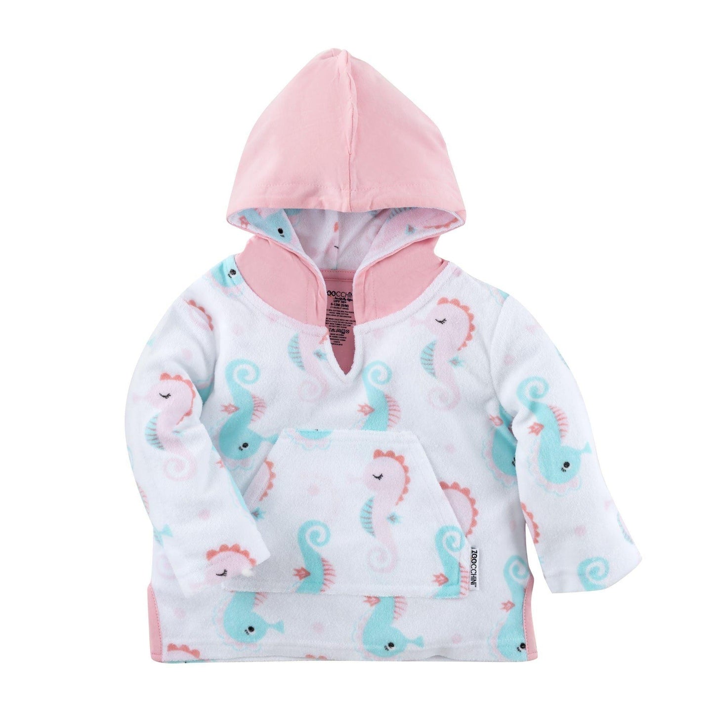 Zoocchini - UPF50+ Baby Terry Swim Coverup - Seahorse - Emmbaby Canada