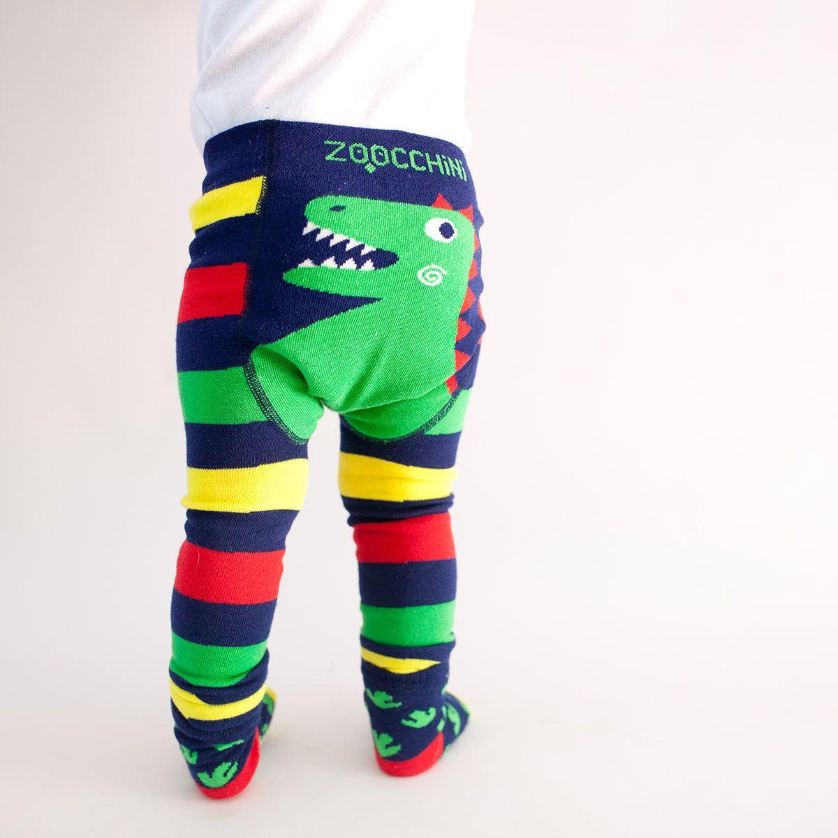 Zoocchini - grip+easy™ Crawler Legging & Sock Set - Devin Dinosaur - Emmbaby Canada