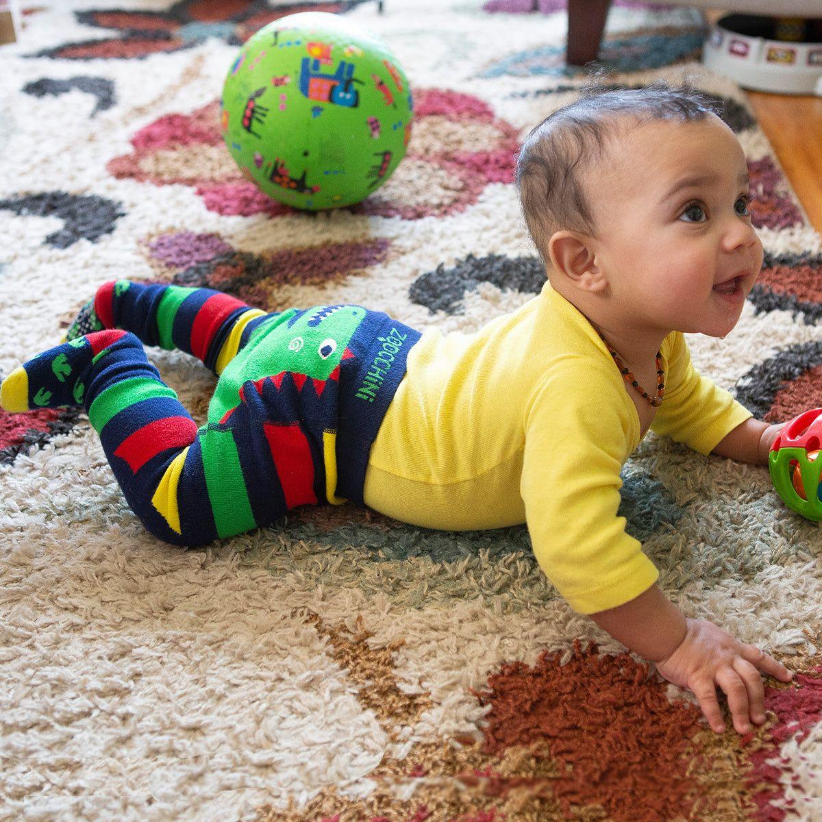 Zoocchini - grip+easy™ Crawler Legging & Sock Set - Devin Dinosaur - Emmbaby Canada