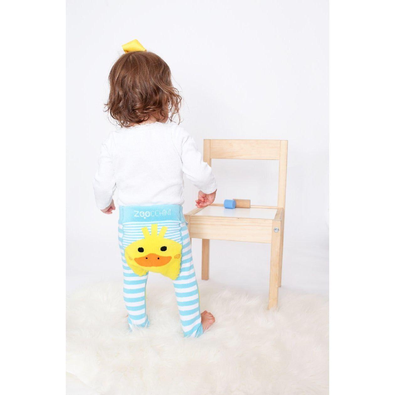 Zoocchini - grip+easy™ Crawler Legging & Sock Set - Puddlies Duck - Emmbaby Canada