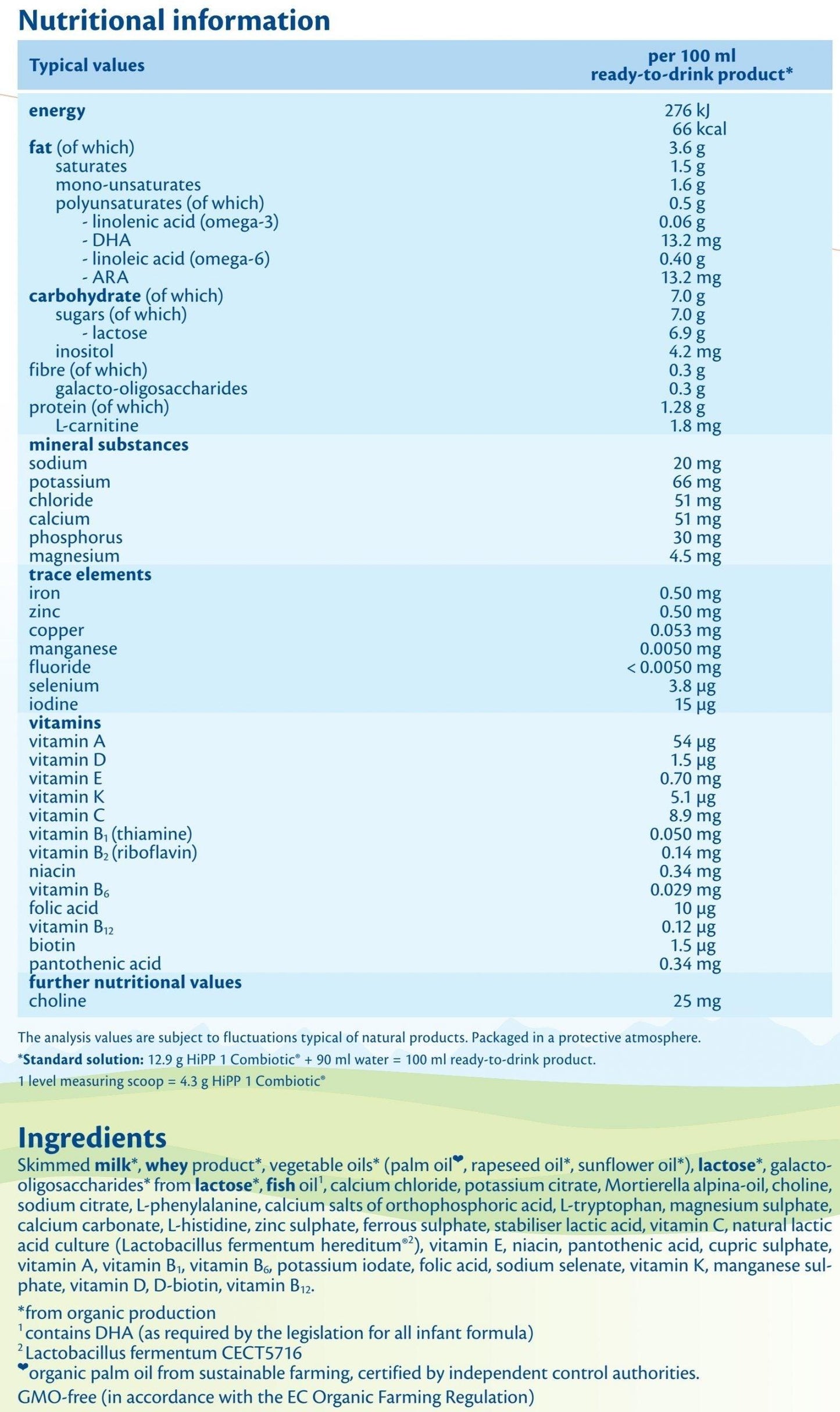 HiPP Stage 1 Organic Combiotic Formula (800g) - Emmbaby Canada