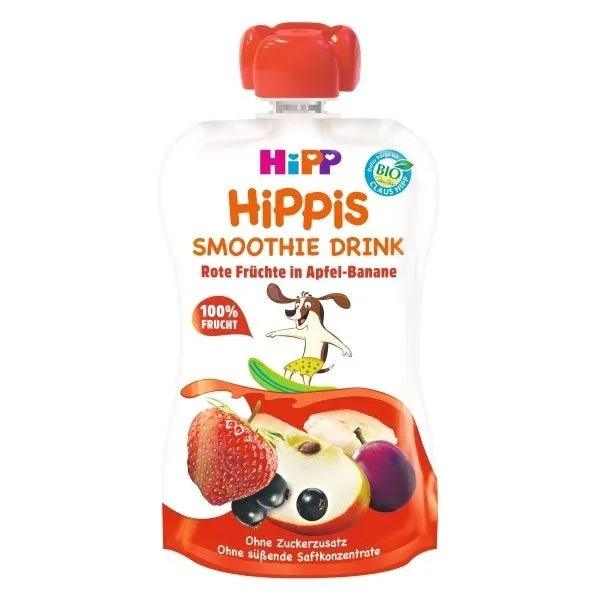 HiPP Hippis Smoothie Drink Apple Banana Berries 120g - 6 Pouches - Emmbaby Canada