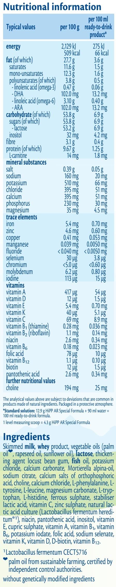 HiPP Anti-Reflux Special Milk Powder Multi-Stage Formula (300g) - Emmbaby Canada