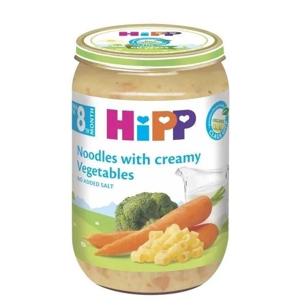 HiPP Noodles With Creamy Vegetables Puree 220G - 6 Jars - Emmbaby Canada