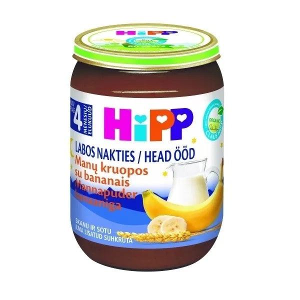 HiPP Semolina With Bananas Milk Puree 190G  - 6 Jars - Emmbaby Canada