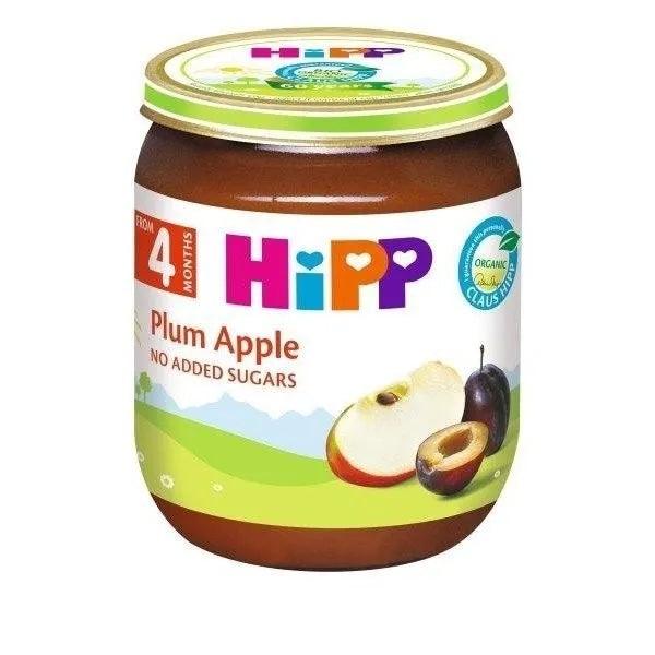 HiPP Plum Apple Puree 125G  - 6 Jars - Emmbaby Canada