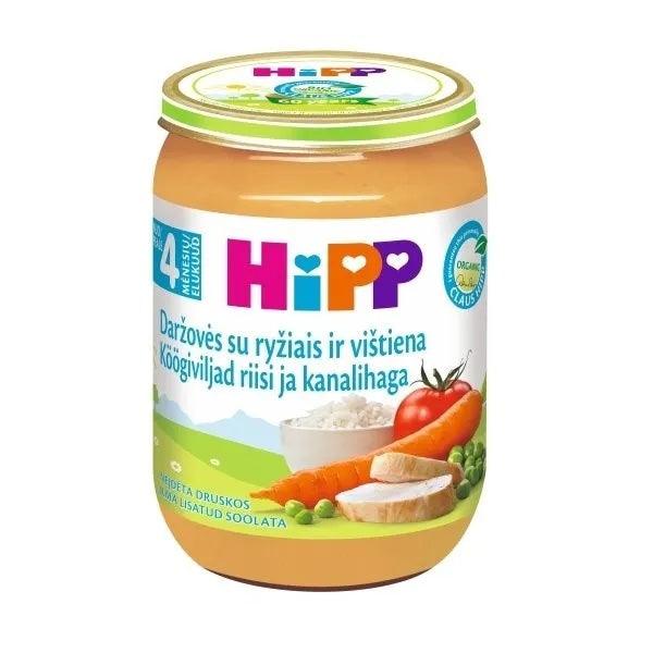 HiPP Vegetables With Rice And Chicken Puree 190G - 6 Jars - Emmbaby Canada