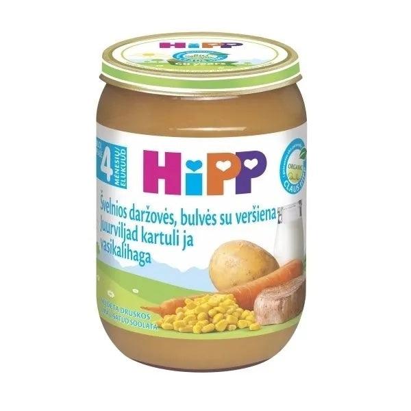 HiPP Gentle Vegetables, Potatoes With Veal Puree 190G - 6 Jars - Emmbaby Canada