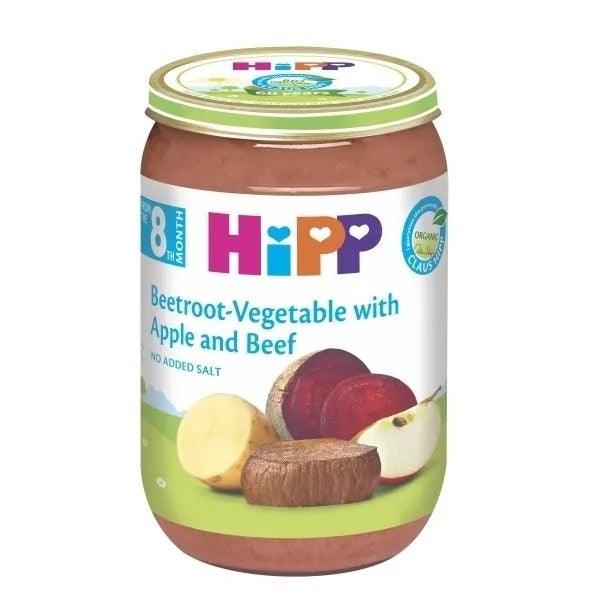HiPP Beetroot-Vegetable With Apple And Beef Puree 220G - 6 Jars - Emmbaby Canada