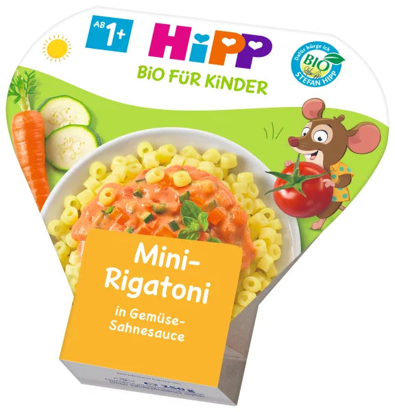 Hipp Kids Menu Organic Mini-Rigatoni in a creamy vegetable sauce 250g - from 12 months - Emmbaby Canada