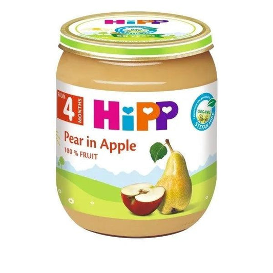 HiPP Pear In Apple Puree 125G - 6 Jars - Emmbaby Canada